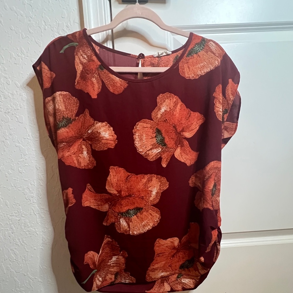 Flower pattern blouse